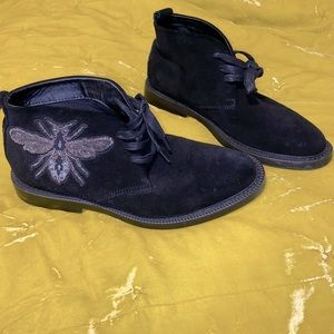 Men’s Suede Black Dress Booties